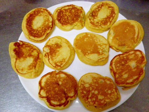 【離乳食】バナナとりんごのホットケーキ